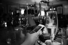 at a bar