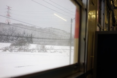 車内からの雪景色