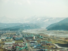 糸魚川の平野と山々