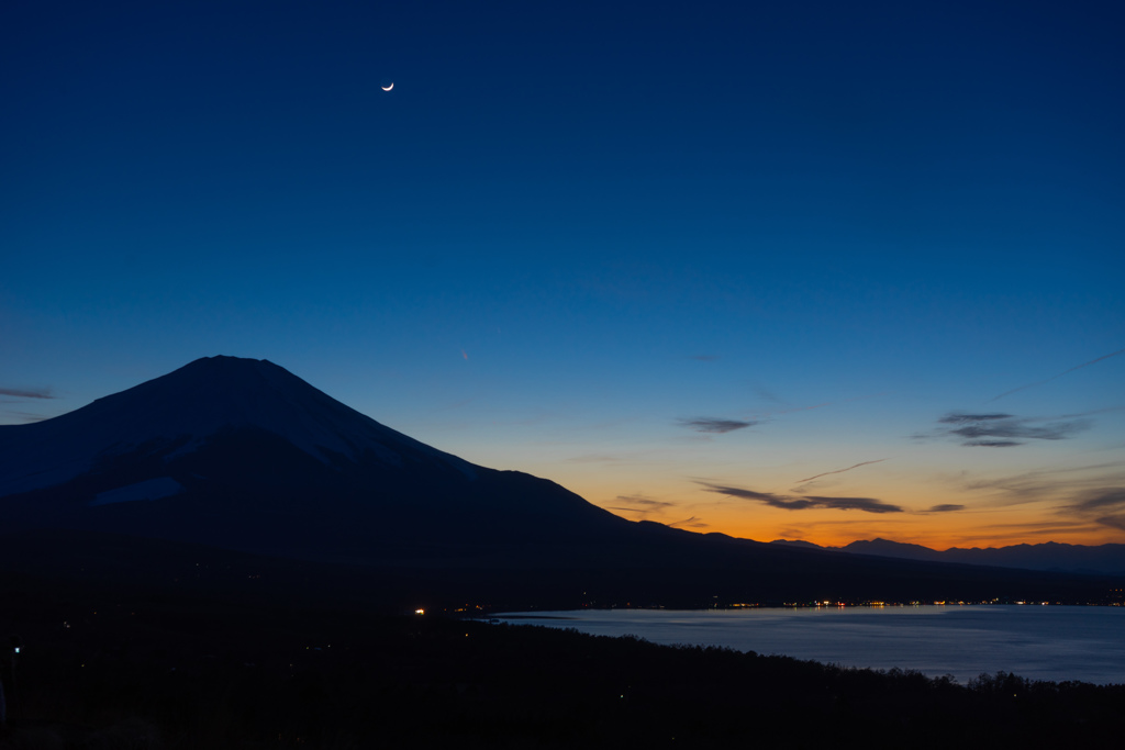 富士山の夕景