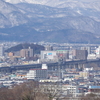 福島市街と東北新幹線