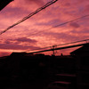 真紅の夕焼け