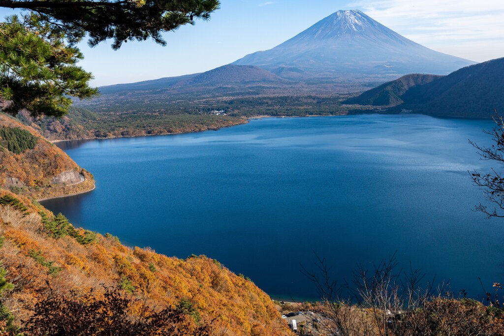 富士山と本栖湖