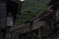 古民家の軒先①　奈良井宿にて
