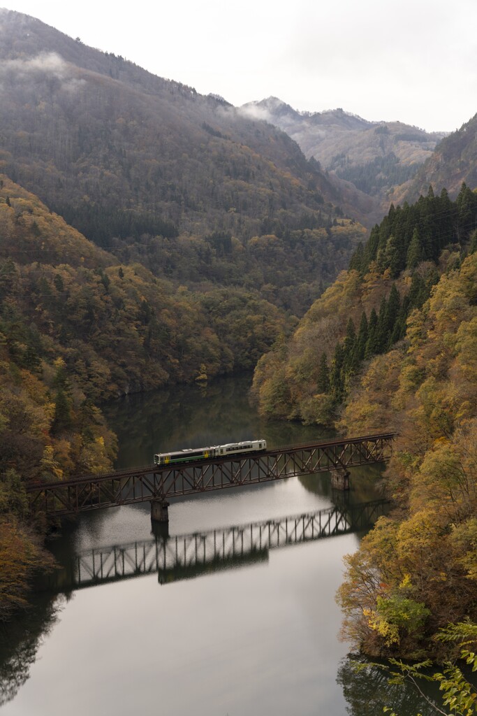 第三只見川橋梁と只見線