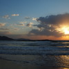 夕焼けと海