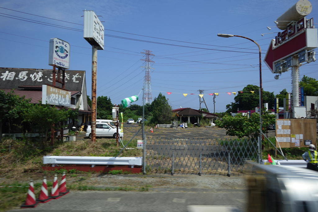 列車代行バスの車窓から