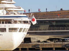 正月休みの大さん橋