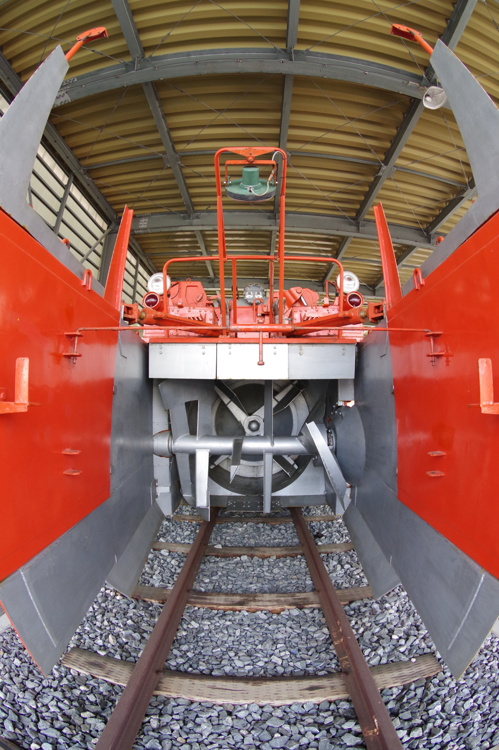 新潟市新津鉄道資料館 DD14形のロータリーヘッド