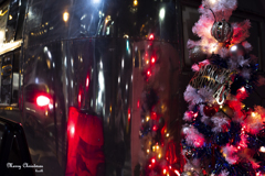 ハンバーガー屋台のクリスマス飾り