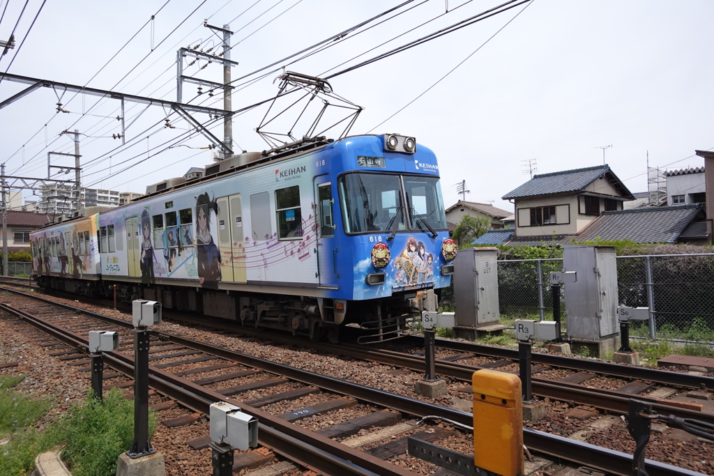 大津線「響け！ユーフォニアム」ラッピング電車