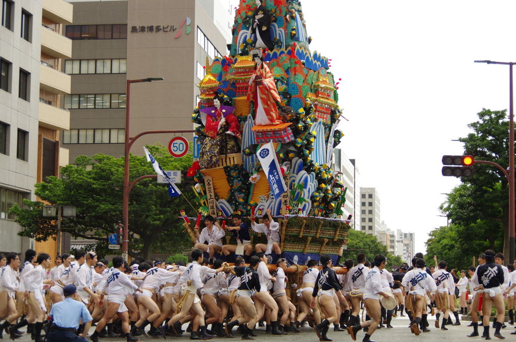 八番山笠上川端通(博多祇園山笠 2016 追山ならし)