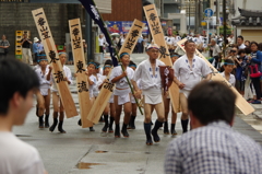 一番山笠東流の招き板(博多祇園山笠 2016 追山ならし)