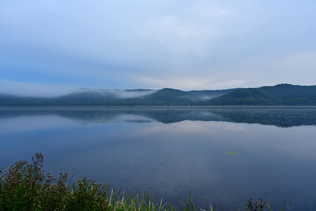 キャンプ場の朝