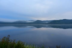 キャンプ場の朝