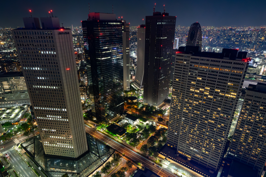 新宿ビル群の夜景