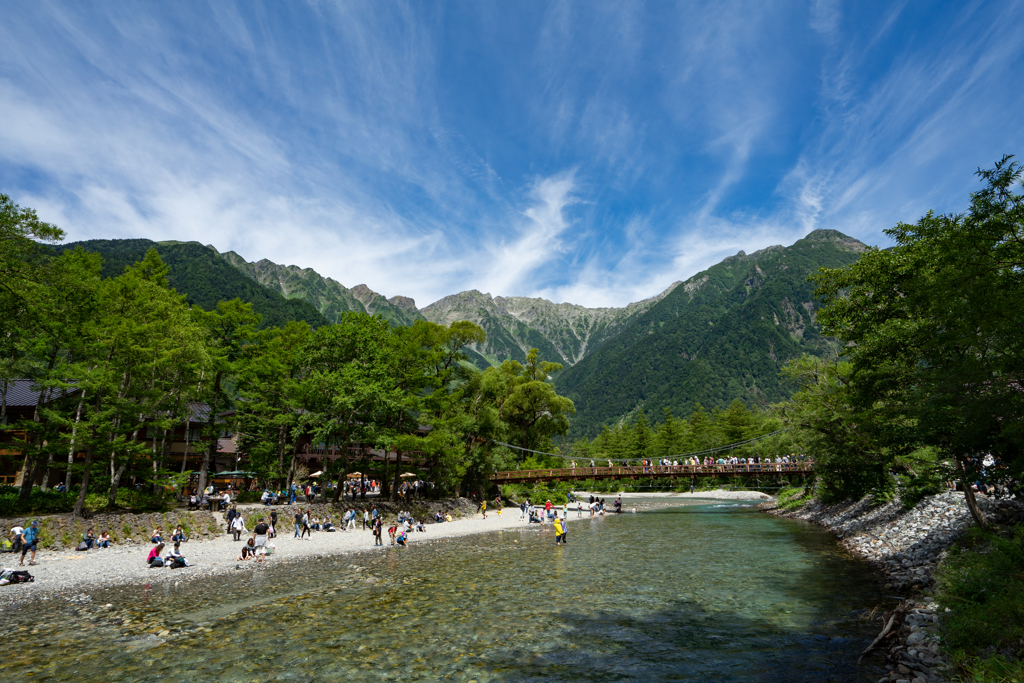 上高地の賑わい
