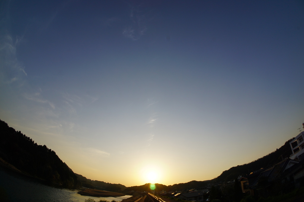 大淀川の夕暮れ (2015/3/25夕方)