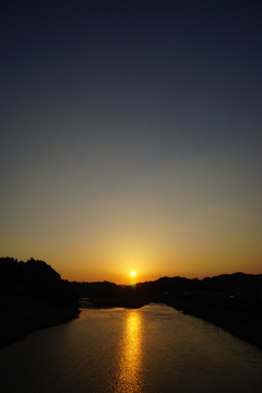 大淀川の夕暮れ (2015/3/12夕方)