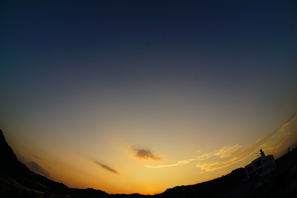 大淀川の夕暮れ (2015/7/28夕方)