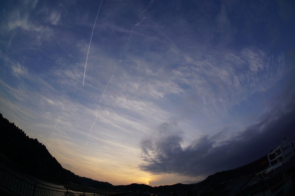 大淀川の夕暮れ (2015/3/29夕方)