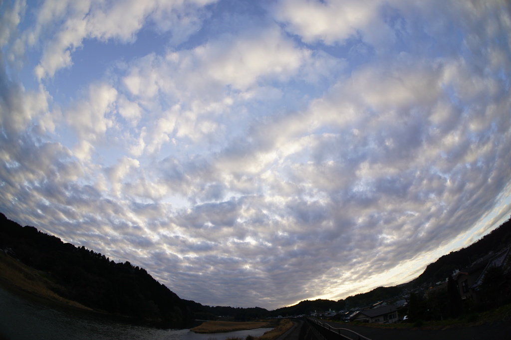 大淀川の夕暮れ (2015/2/24夕方)