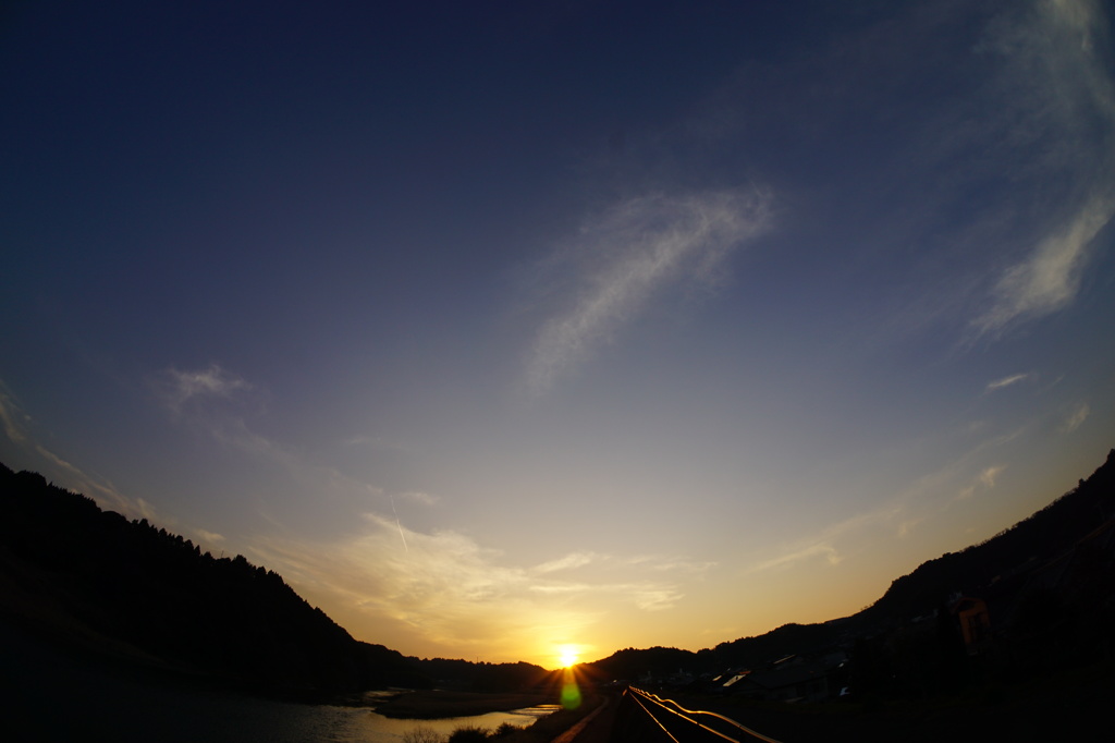 大淀川の夕暮れ (2015/3/2夕方)