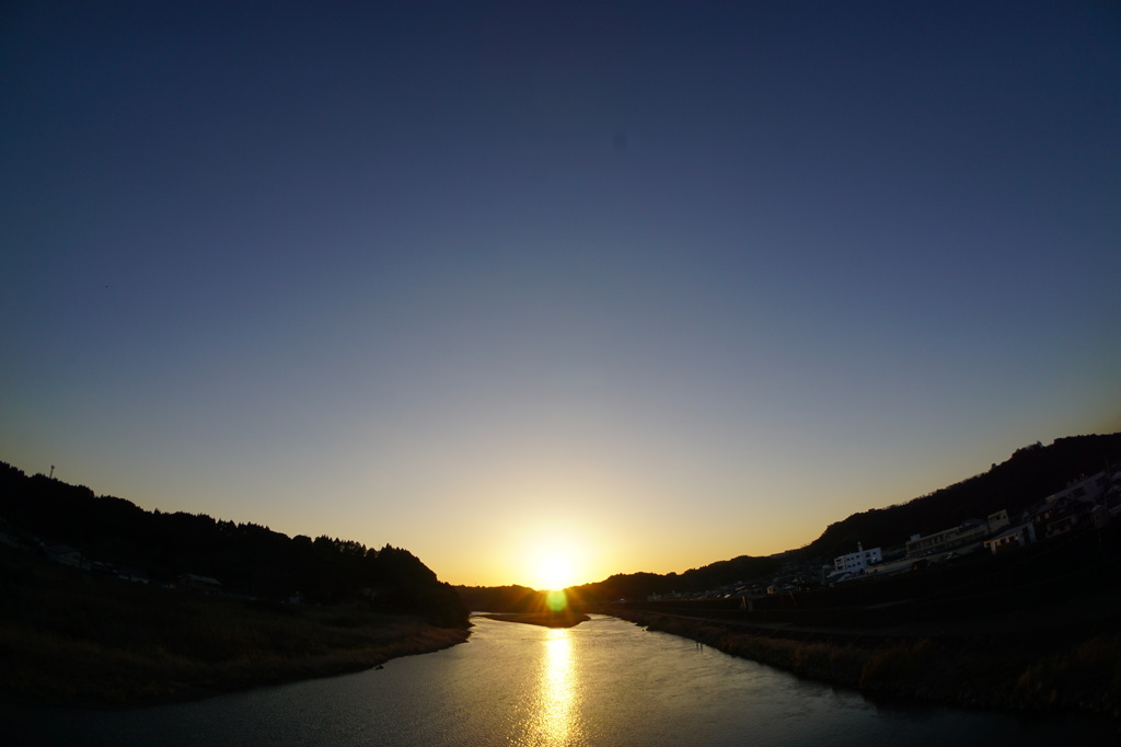 大淀川の夕暮れ (2015/3/10夕方)