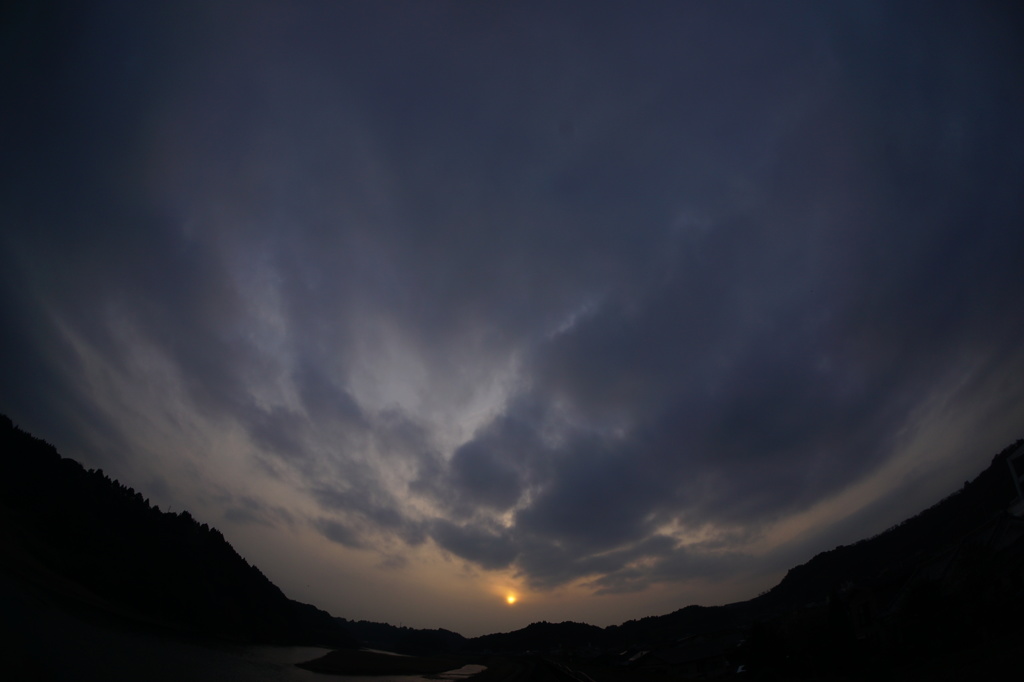 大淀川の夕暮れ (2015/3/14夕方)