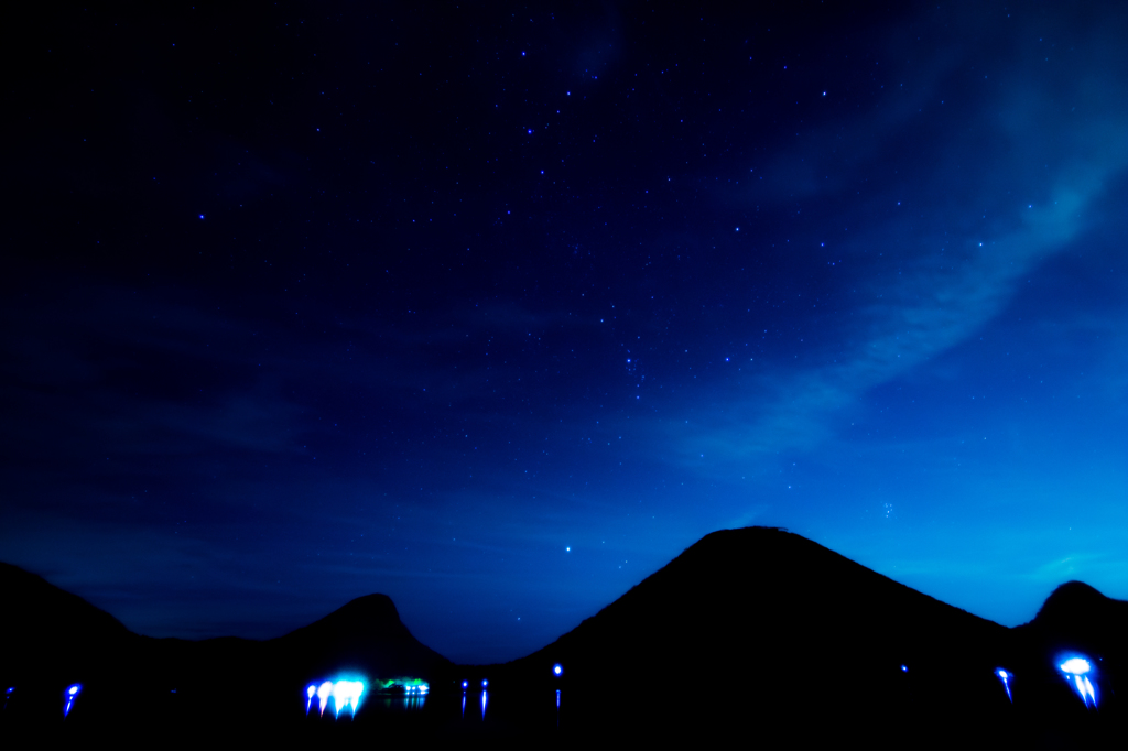 榛名湖の夜空