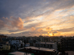 雨上がりの夕焼け