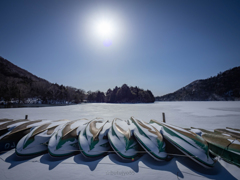厳冬期の湯ノ湖