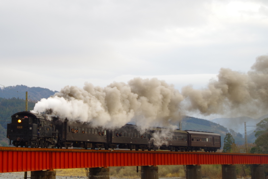 大井川鉄道　SLバック走行