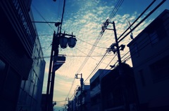 見上げた