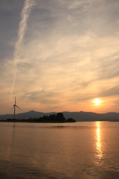 烏丸半島の夕日