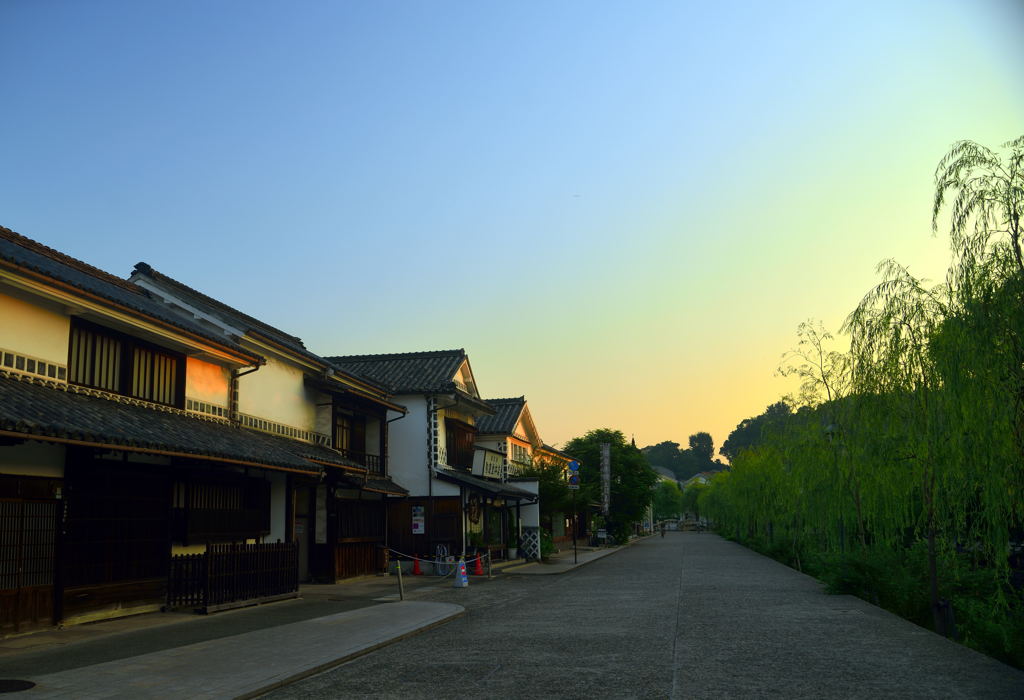 美観地区の夜明け