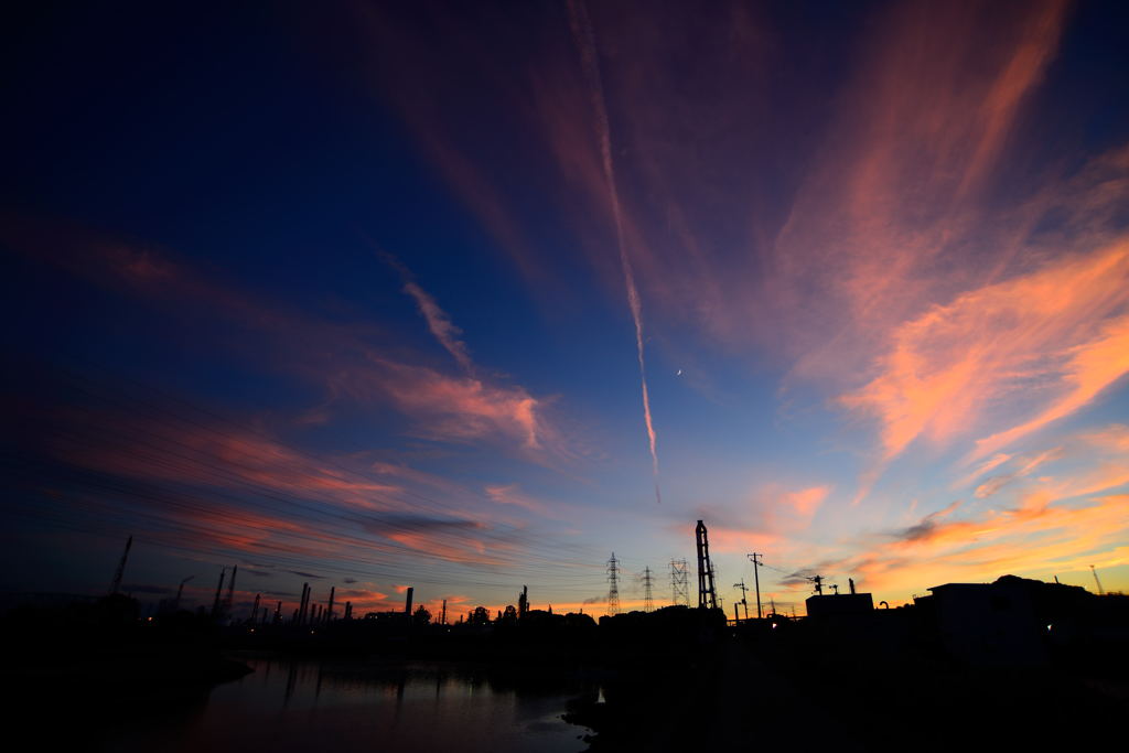 呼松港の夕日3