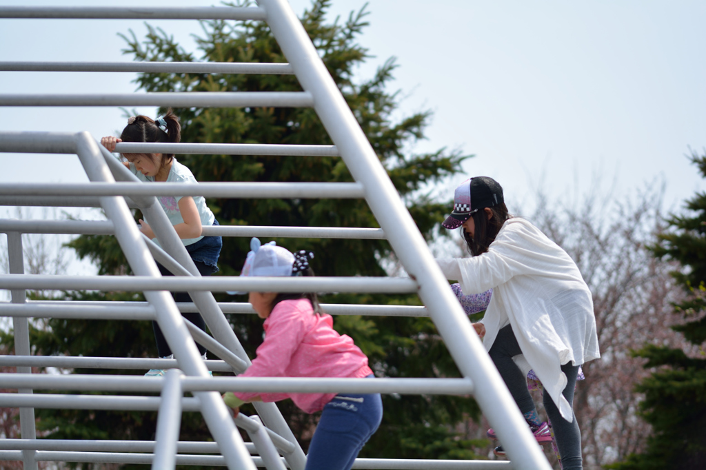 ふらり散歩　公園の過ごし方　お転婆さん