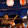 ふらり散歩　町内の盆踊り　いい音でした