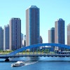 8年前の永代橋・佃島高層ビル群