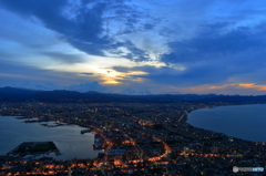 函館山からの朝夜景