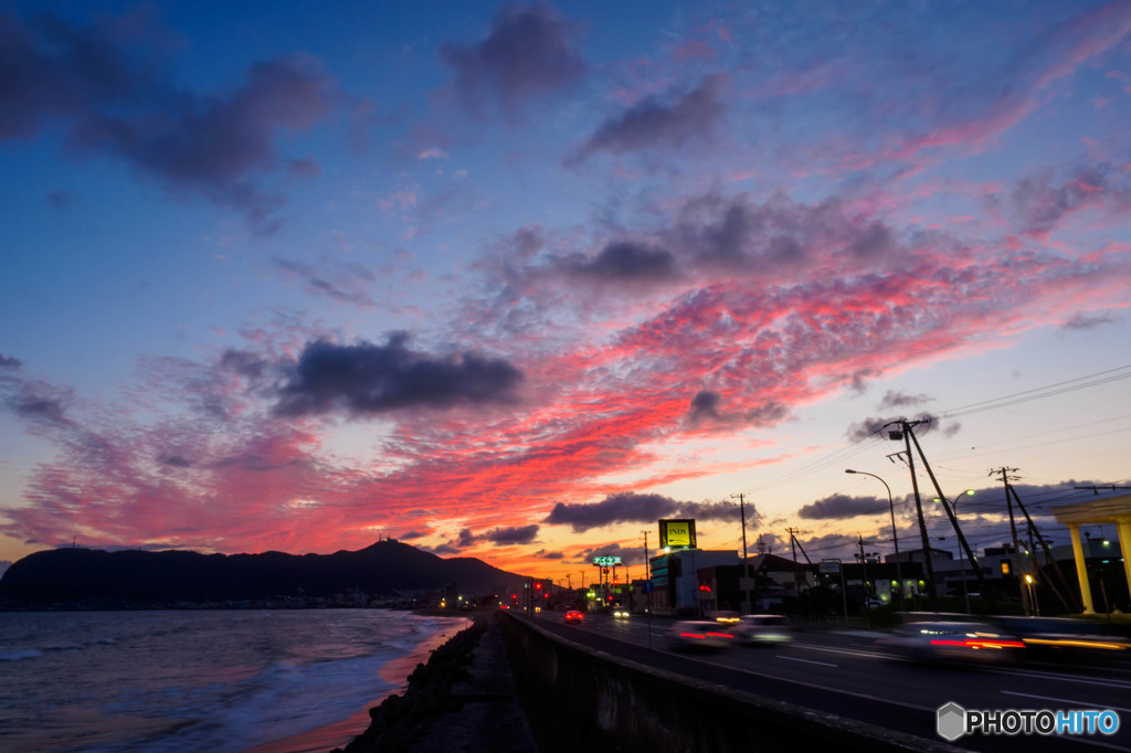 函館山と夕焼け