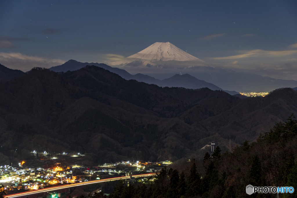 大月からの富士山