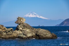 雲見海岸からの富士山