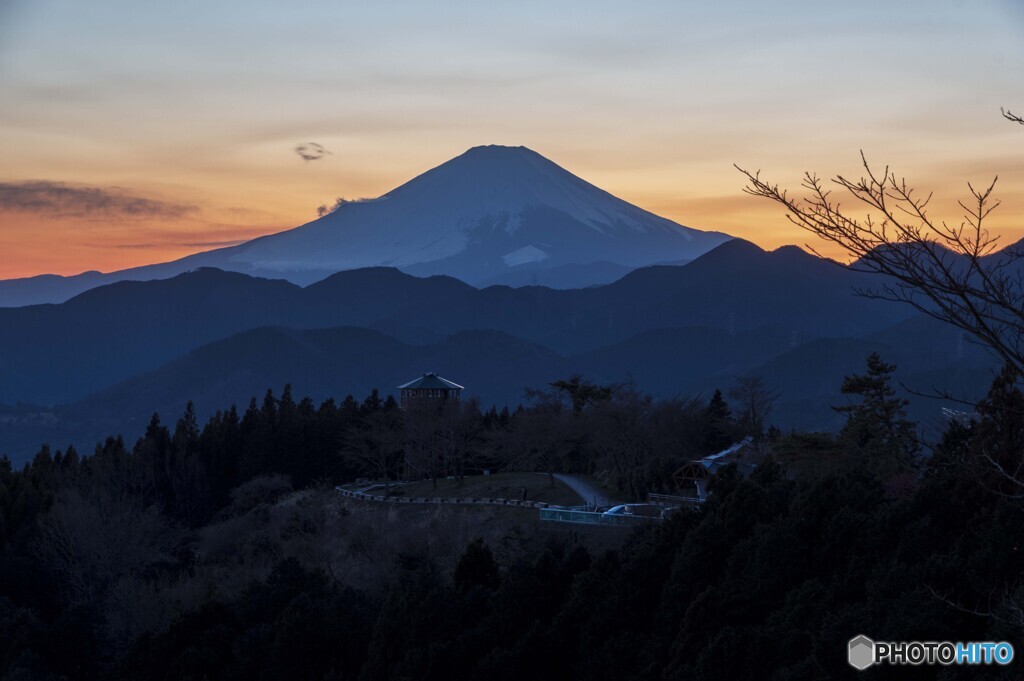 富士山と展望台