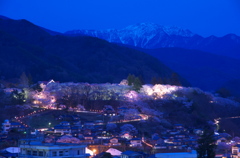 仙丈ヶ岳と高遠城址公園