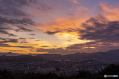 台風一過の夕景