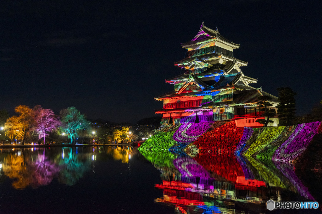 松本城プロジェクションマッピング２