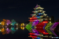 松本城プロジェクションマッピング２