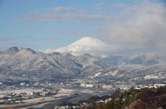 雪景色の富士